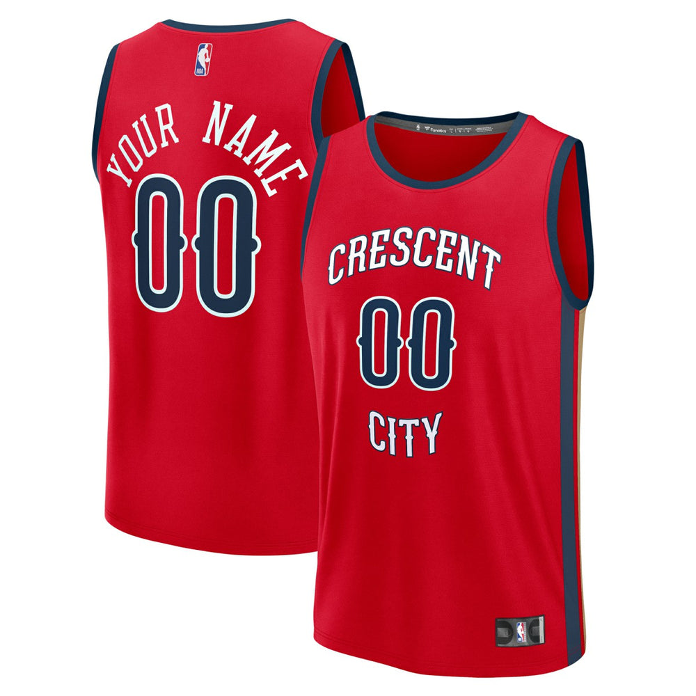 NBA New Orleans Pelicans Fast Break Custom Jersey - Statement Edition - Red
