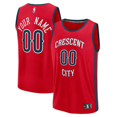 NBA New Orleans Pelicans Fast Break Custom Jersey - Statement Edition - Red