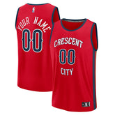 NBA New Orleans Pelicans Youth Fast Break Custom Replica Jersey - Red - Statement Edition