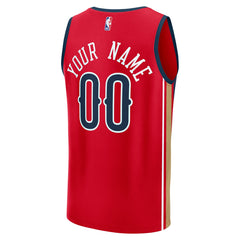 NBA New Orleans Pelicans Youth Fast Break Custom Replica Jersey - Red - Statement Edition