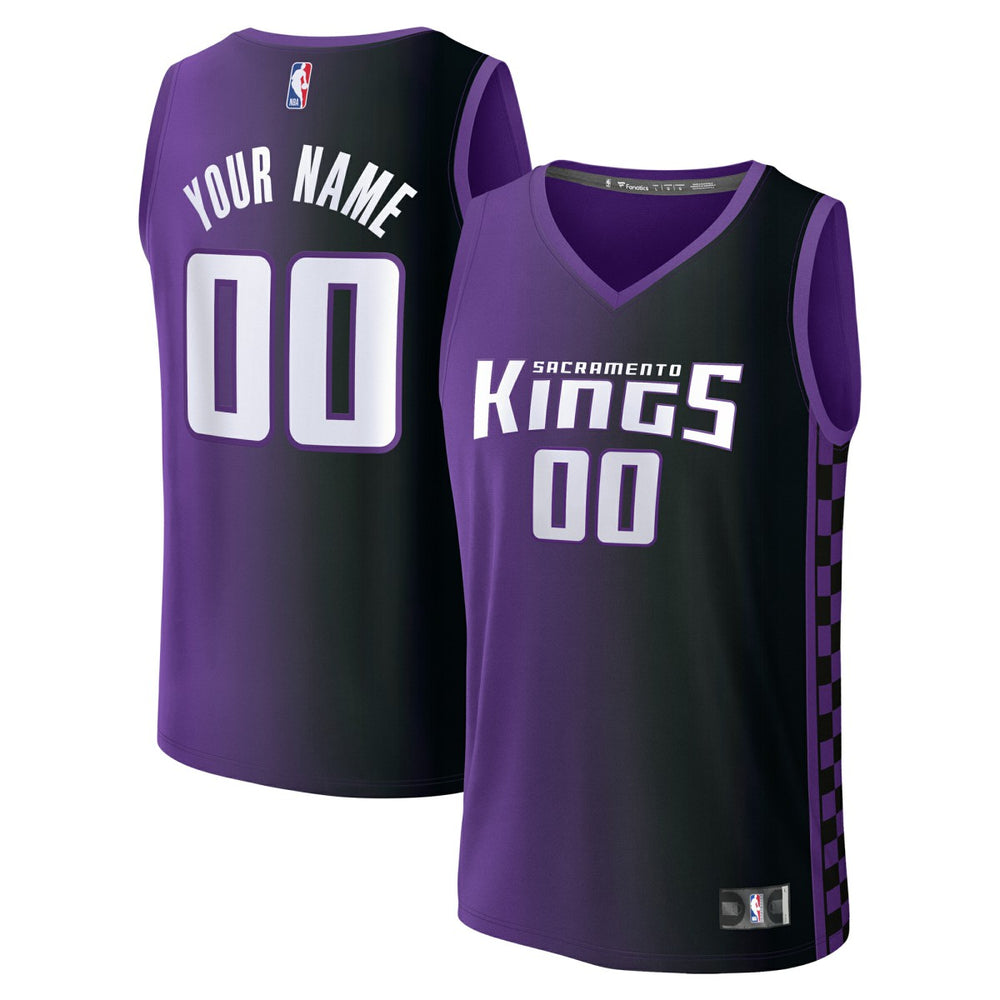 NBA Sacramento Kings Youth Fast Break Custom Replica Jersey - Purple - Statement Edition