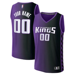 NBA Sacramento Kings Youth Fast Break Custom Replica Jersey - Purple - Statement Edition