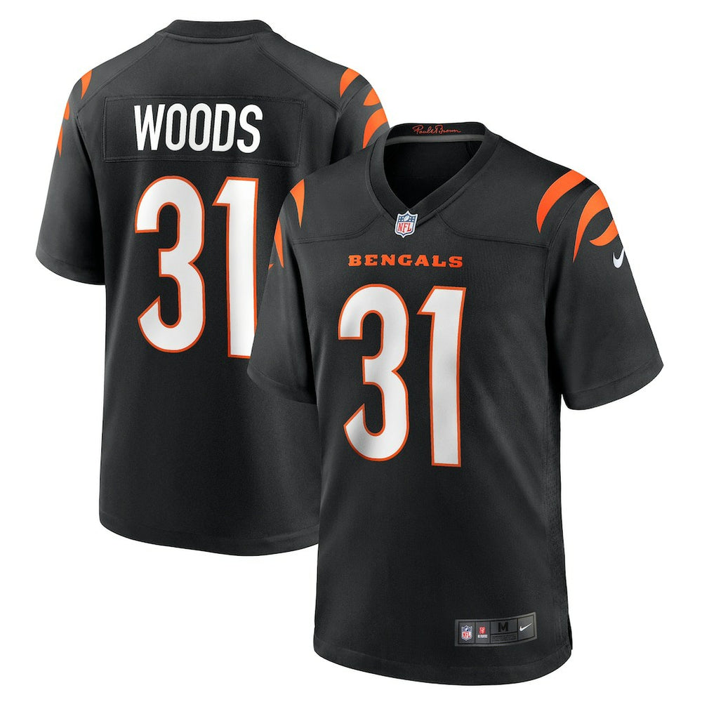 NFL Ickey Woods Cincinnati Bengals Retired Player Game Jersey - Black