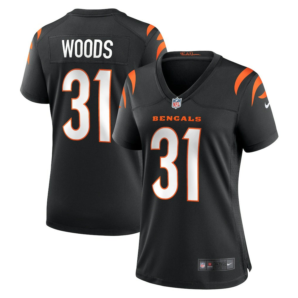 NFL Ickey Woods Cincinnati Bengals Women's Retired Player Game Jersey - Black