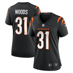 NFL Ickey Woods Cincinnati Bengals Women's Retired Player Game Jersey - Black