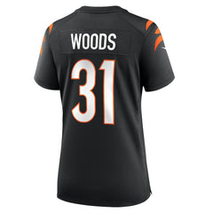 NFL Ickey Woods Cincinnati Bengals Women's Retired Player Game Jersey - Black