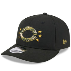 Cincinnati Reds New Era 2024 Armed Forces Day Low Profile 9FIFTY Snapback Hat - Black Hats