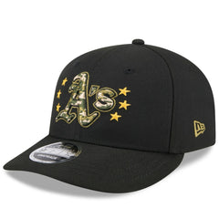 Athletics New Era 2024 Armed Forces Day Low Profile 9FIFTY Snapback Hat - Black Hats
