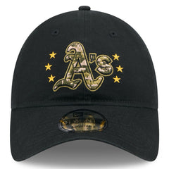 Athletics New Era 2024 Armed Forces Day 9TWENTY Adjustable Hat - Black Hats