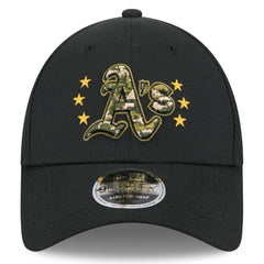 Athletics New Era 2024 Armed Forces Day 9FORTY Adjustable Hat - Black Hats