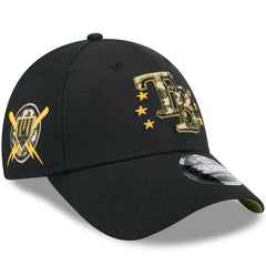 Tampa Bay Rays New Era 2024 Armed Forces Day 9FORTY Adjustable Hat - Black Hats