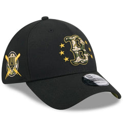 Boston Red Sox New Era 2024 Armed Forces Day 39THIRTY Flex Hat - Black Hats