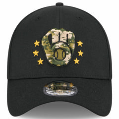 Milwaukee Brewers New Era 2024 Armed Forces Day 39THIRTY Flex Hat - Black Hats