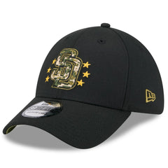 San Diego Padres New Era 2024 Armed Forces Day 39THIRTY Flex Hat - Black Hats
