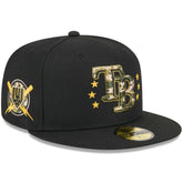 Tampa Bay Rays New Era 2024 Armed Forces Day On-Field 59FIFTY Fitted Hat - Black Hats