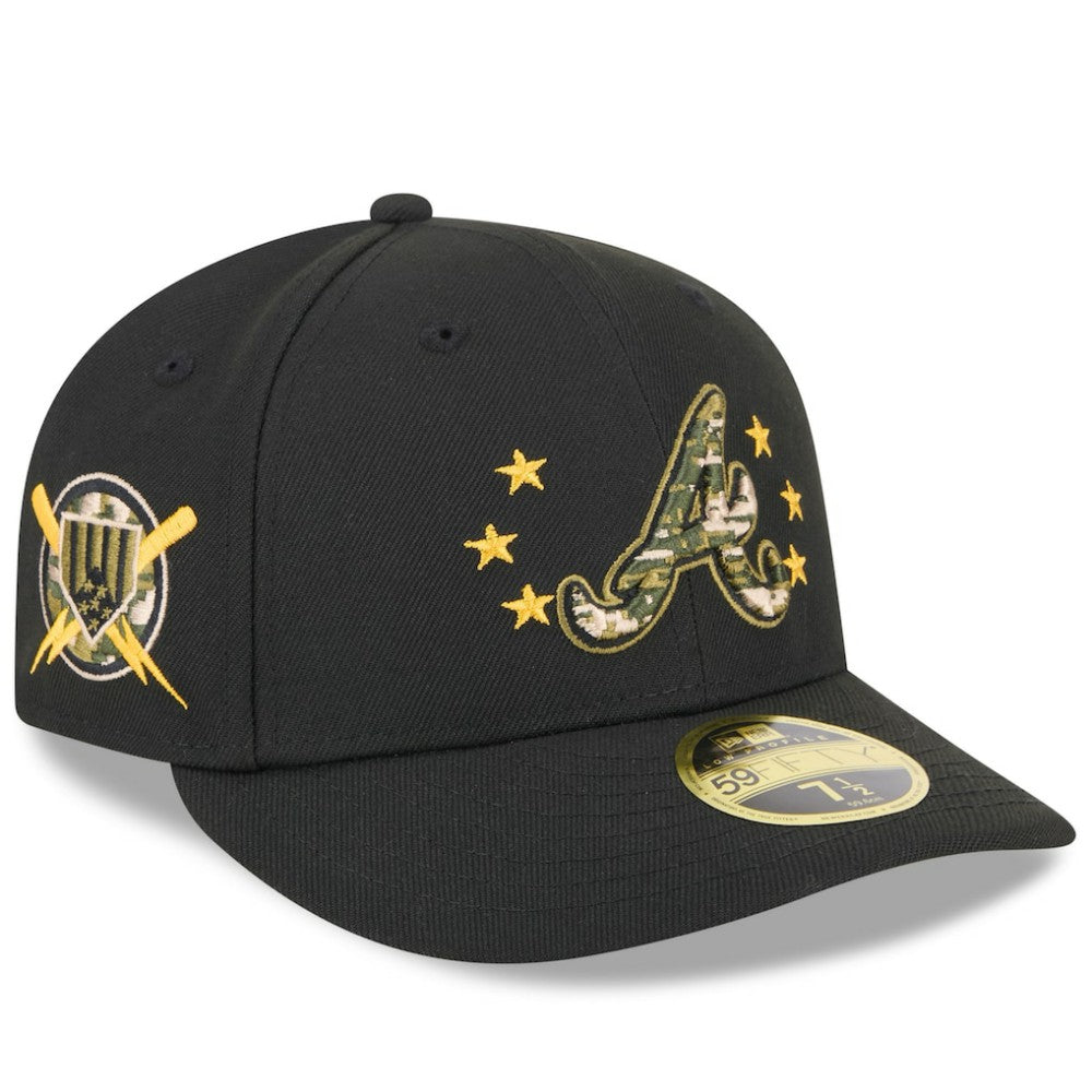 Atlanta Braves New Era 2024 Armed Forces Day Low Profile 59FIFTY Fitted Hat - Black Hats