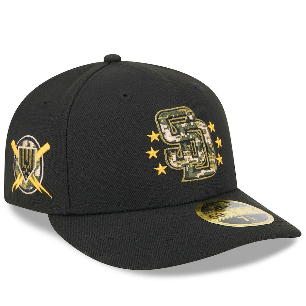 San Diego Padres New Era 2024 Armed Forces Day Low Profile 59FIFTY Fitted Hat - Black Hats