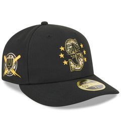 Seattle Mariners New Era 2024 Armed Forces Day Low Profile 59FIFTY Fitted Hat - Black Hats