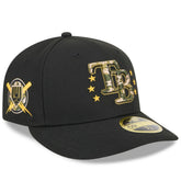 Tampa Bay Rays New Era 2024 Armed Forces Day Low Profile 59FIFTY Fitted Hat - Black Hats