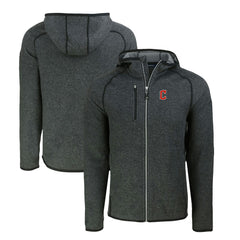 Cleveland Guardians Cutter & Buck Mainsail Full-Zip Hooded Jacket - Heather Charcoal Jackets