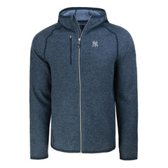 New York Yankees Cutter & Buck Mainsail Full-Zip Hooded Jacket - Heather Navy Jackets