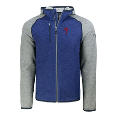 Philadelphia Phillies Cutter & Buck Mainsail Full-Zip Hooded Jacket - Royal/Heather Gray Jackets