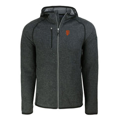 San Francisco Giants Cutter & Buck Mainsail Full-Zip Hooded Jacket - Heather Charcoal Jackets