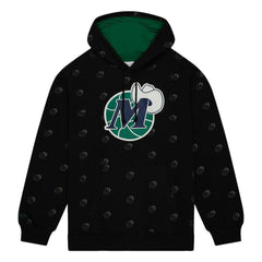 Dallas Mavericks Hardwood Classics Allover Print Pullover Hoodie Black
