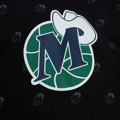 Dallas Mavericks Hardwood Classics Allover Print Pullover Hoodie Black
