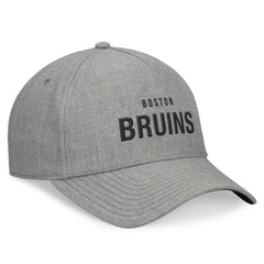 NHL Boston Bruins Fanatics Elements A-Frame Leather Strapback Hat - Heather Gray