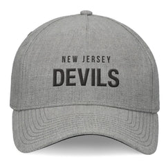 NHL New Jersey Devils Fanatics Elements A-Frame Leather Strapback Hat - Heather Gray