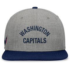 NHL Washington Capitals Fanatics Elements Flat Brim Leather Strapback Hat - Heather Gray