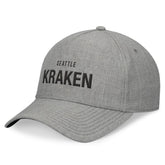 NHL Seattle Kraken Fanatics Elements A-Frame Leather Strapback Hat - Heather Gray