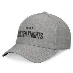 NHL Vegas Golden Knights Fanatics Elements A-Frame Leather Strapback Hat - Heather Gray