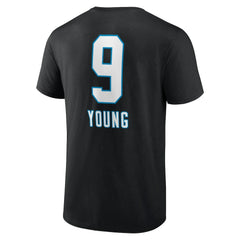 Bryce Young Carolina Panthers Team Wordmark Name & Number T-Shirt Black