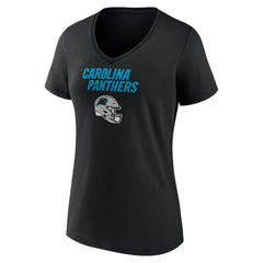 Bryce Young Carolina Panthers Women's Team Wordmark Name & Number V-Neck T-Shirt Black