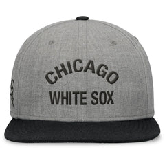 Chicago White Sox Fanatics Elements Flat Brim Snapbuckle Hat - Heather Gray/Black Hats