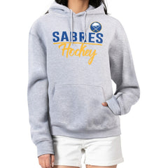 NHL Buffalo Sabres G-III 4Her by Carl Banks Women's Team Sport Tri-Blend Fleece Hoodie - Heather Gray