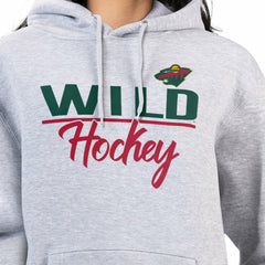 NHL Minnesota Wild G-III 4Her by Carl Banks Women's Team Sport Tri-Blend Fleece Hoodie - Heather Gray