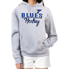 NHL St. Louis Blues G-III 4Her by Carl Banks Women's Team Sport Tri-Blend Fleece Hoodie - Heather Gray