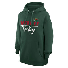 NHL Minnesota Wild G-III 4Her by Carl Banks Women's Team Sport Tri-Blend Fleece Hoodie - Green