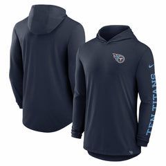 Tennessee Titans Blitz Tri-Blend Dri-FIT Long Sleeve Hoodie T-Shirt Navy