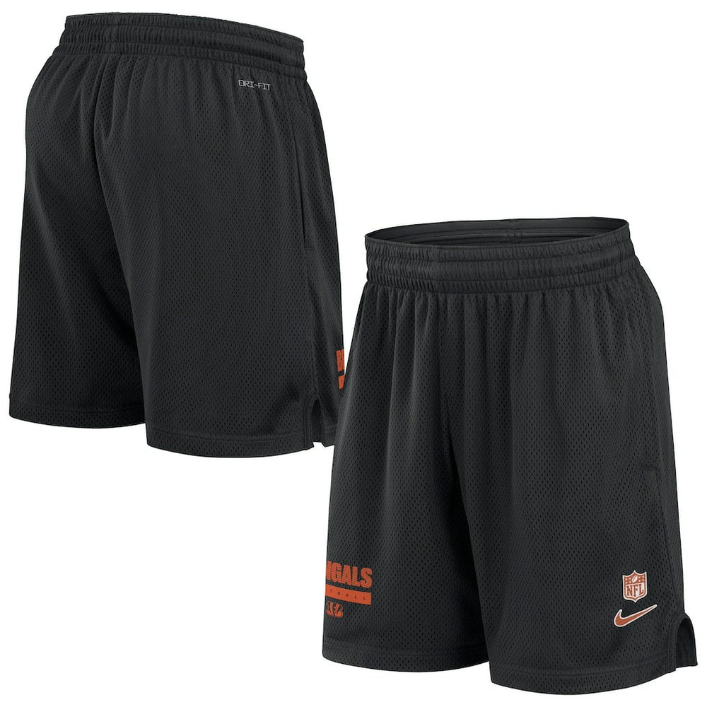 Cincinnati Bengals 2024 Sideline Performance Mesh Shorts Black