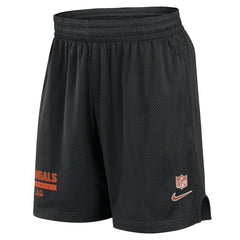 Cincinnati Bengals 2024 Sideline Performance Mesh Shorts Black