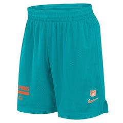 Miami Dolphins 2024 Sideline Performance Mesh Shorts Aqua