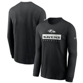 Baltimore Ravens Sideline Dri-FIT Long Sleeve T-Shirt Black
