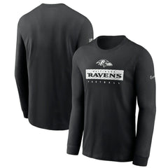 Baltimore Ravens Sideline Dri-FIT Long Sleeve T-Shirt Black