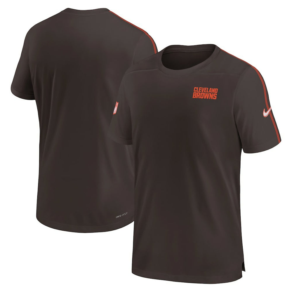 Cleveland Browns 2024 Sideline Coach UV Performance T-Shirt Brown