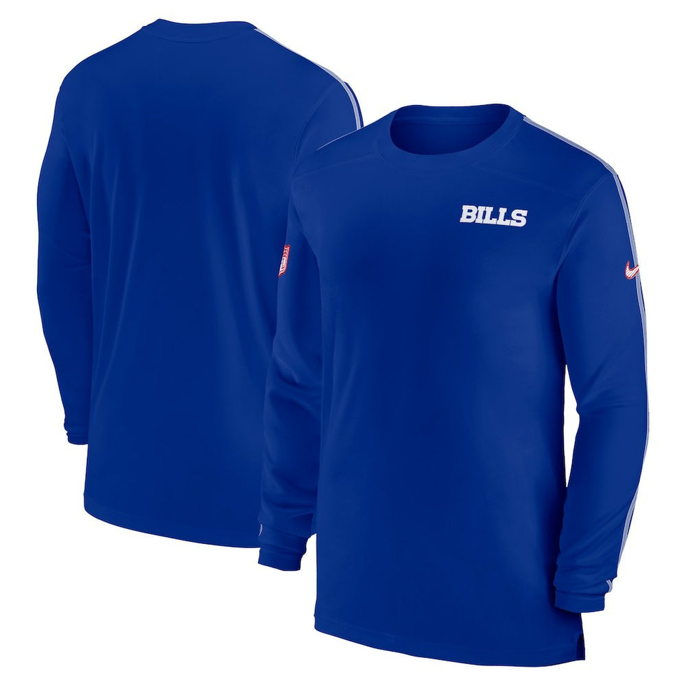 Buffalo Bills Sideline Coach UV Performance Long Sleeve T-Shirt Royal