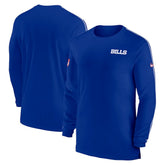 Buffalo Bills Sideline Coach UV Performance Long Sleeve T-Shirt Royal